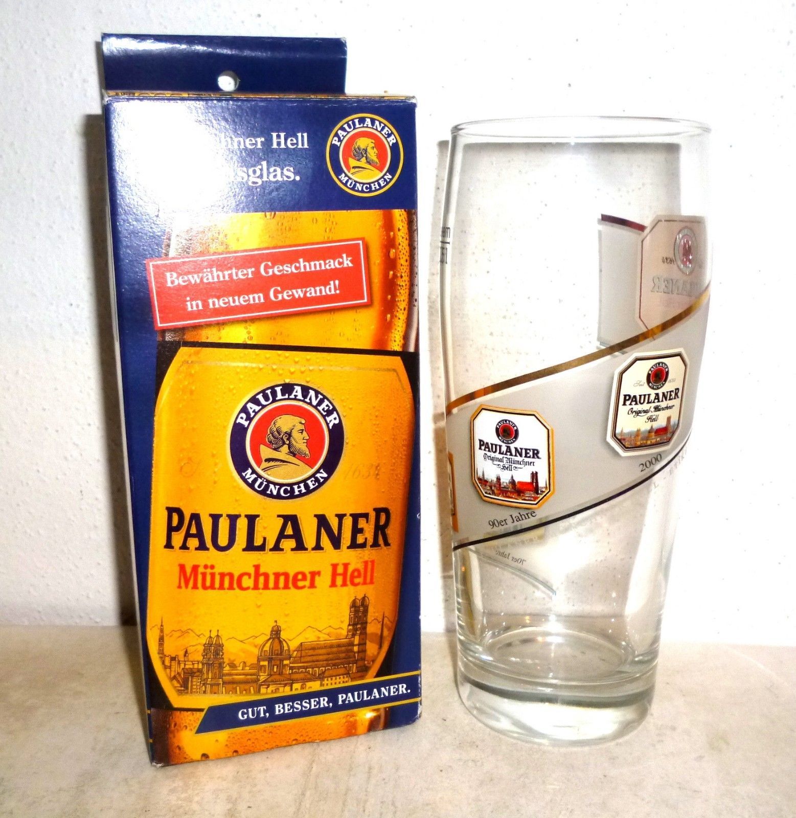 2 Paulaner Munchner Hell Munich 0.5L German Beer Glasses in Collector´s ...