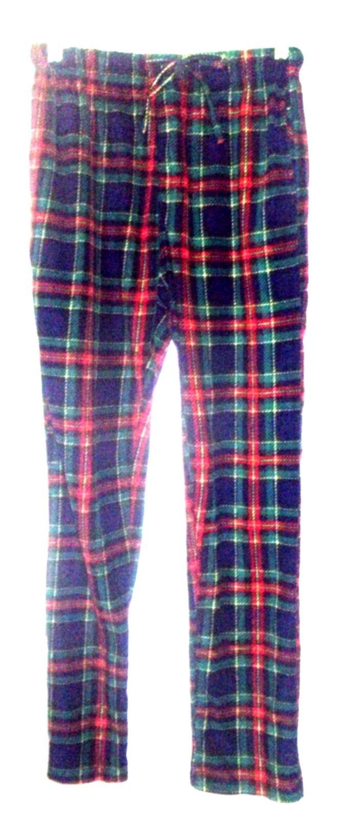 Bottoms Out Authentic Brand Navy Blue, Red & Green Plaid Pajama Pants ...
