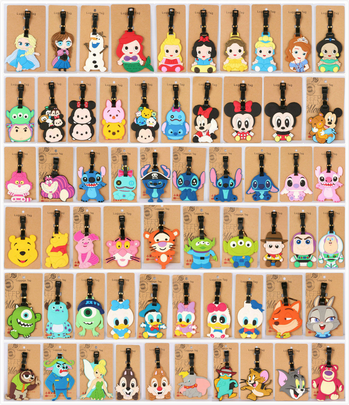 character luggage tags