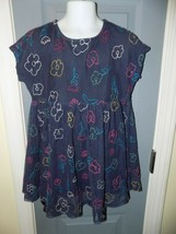 Hanna Andersson Navy Blue Embroidered Flower Dress Size 5 Girl&#39;s EUC - $19.78