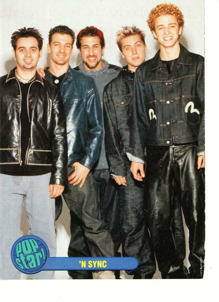 Lance Bass JC Chasez Nsync teen magazine pinup clippings 90's leather ...