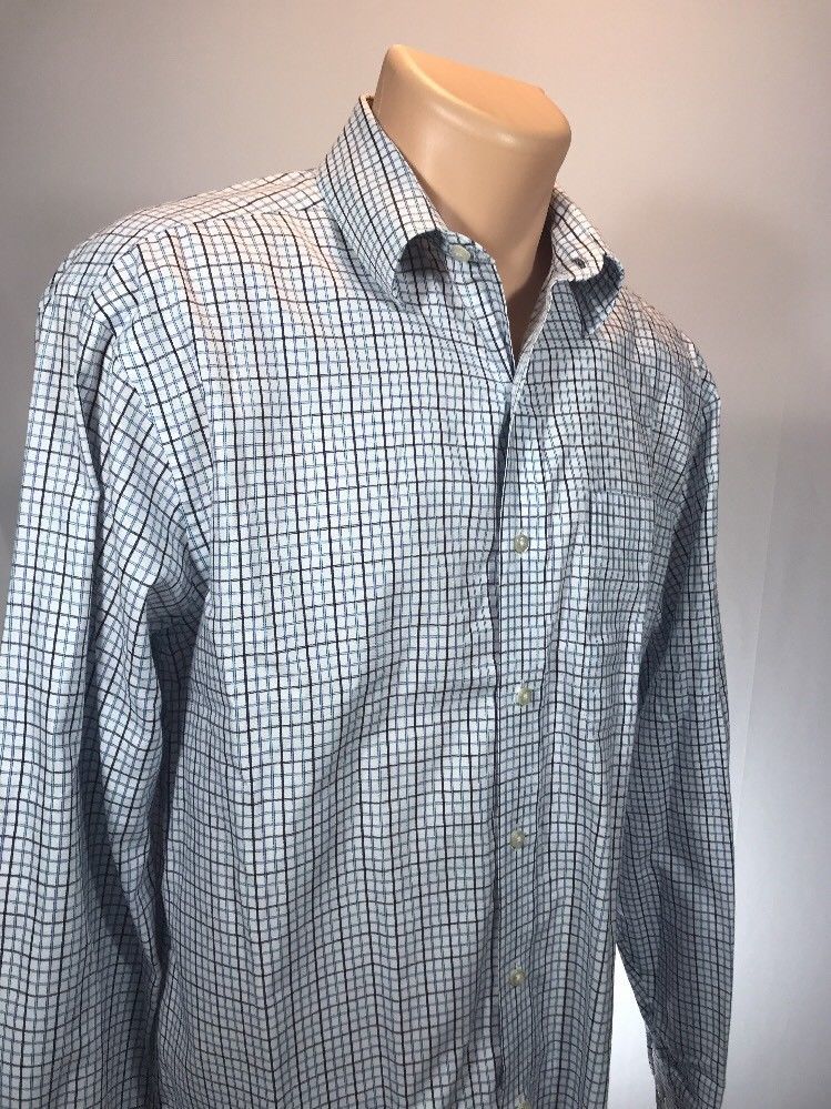 Tommy Hilfiger Men’s Long Sleeve Button Front Shirt Size 15.5 34-35 ...