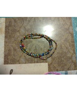 Set of 3 Seed Bead Stretch Bracelets Multi Color and White - $7.50
