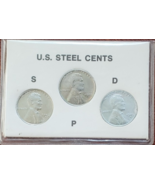 U.S. STEEL CENTS 1943 3-pc set S/P/D - $14.95