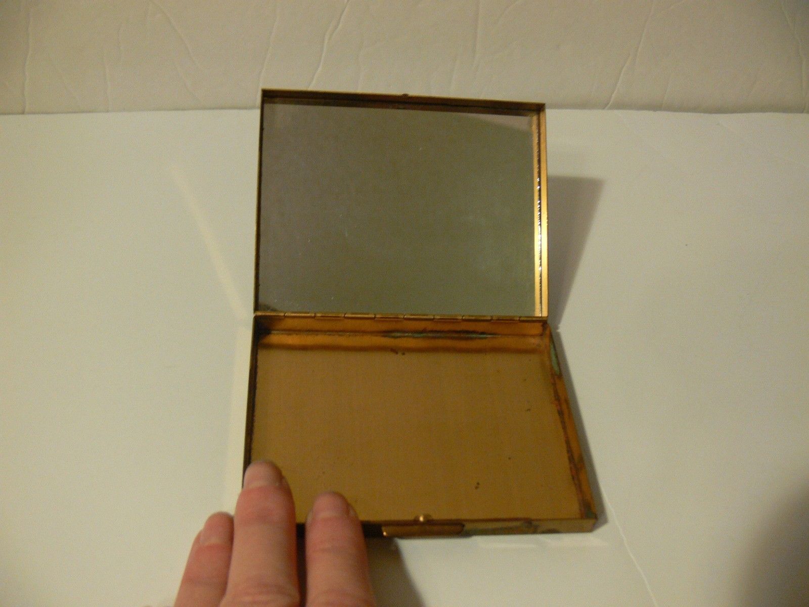 Vintage Rectangle Gold Powder Compact