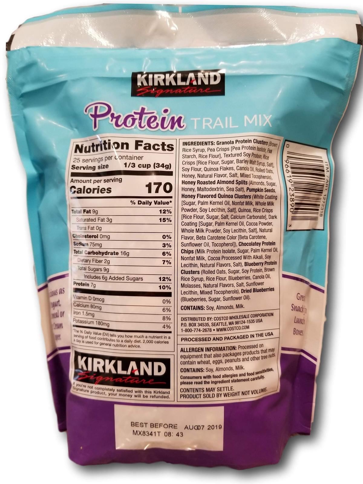 Kirkland Signature Protein Trail Mix Granola, Almonds, Pumpkin Seeds