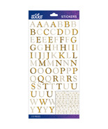 Sticko Alphabet Stickers-Gold Foil Goudy Small. - $8.06