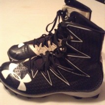 Football Under Armour Highlight cleats Size 9.5 shoes black white athletic Mens - $38.99