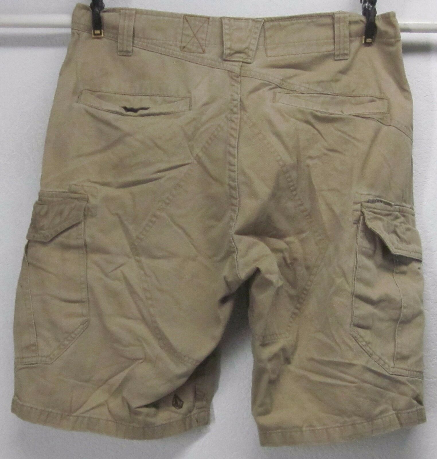 VOLCOM SCOUT MISSION CARGO SHORTS MENS (33W) HEAVY COTTON ZIPPER FLY ...