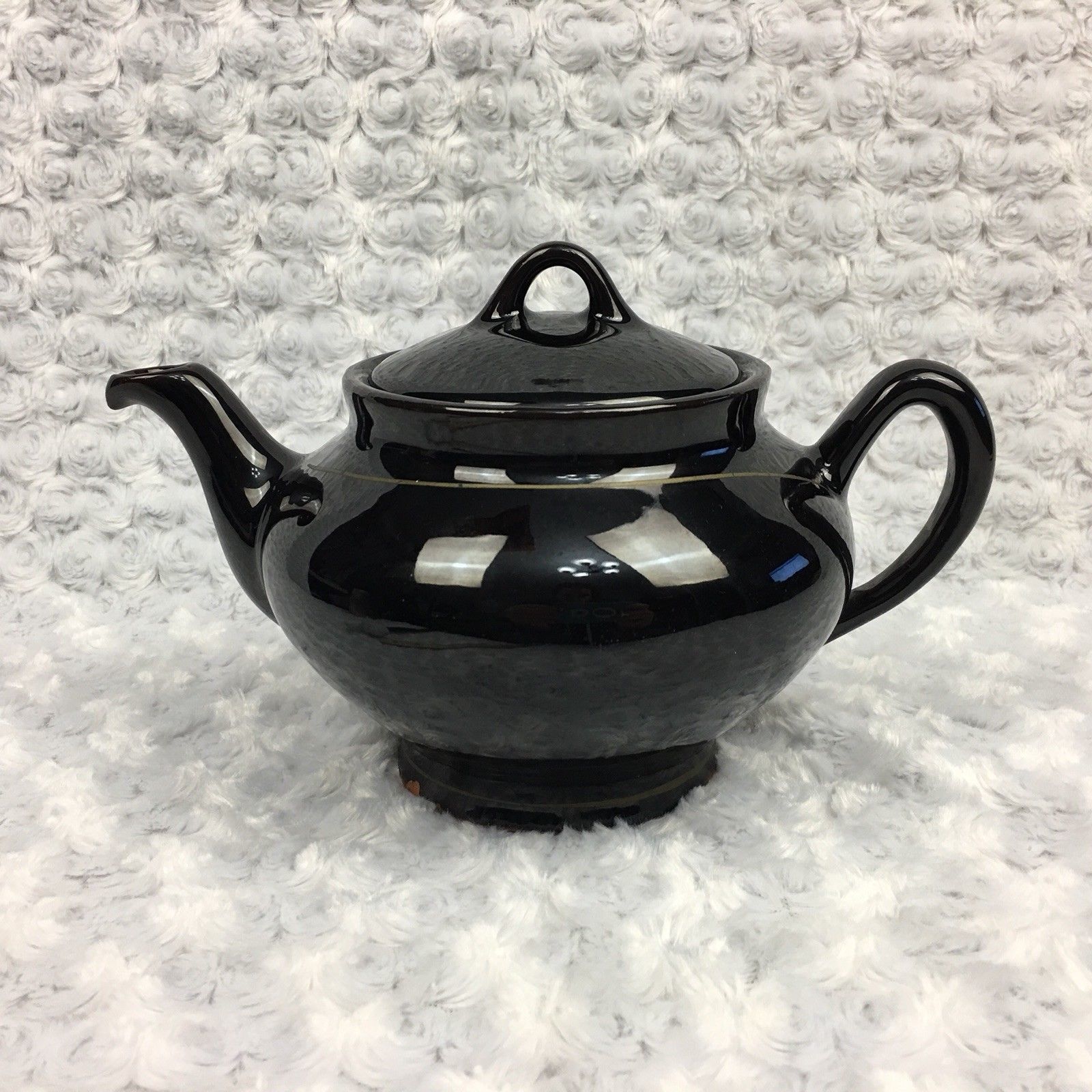 Royal Canadian Hamilton Art Pottery Vintage Dripless Brown w Gold