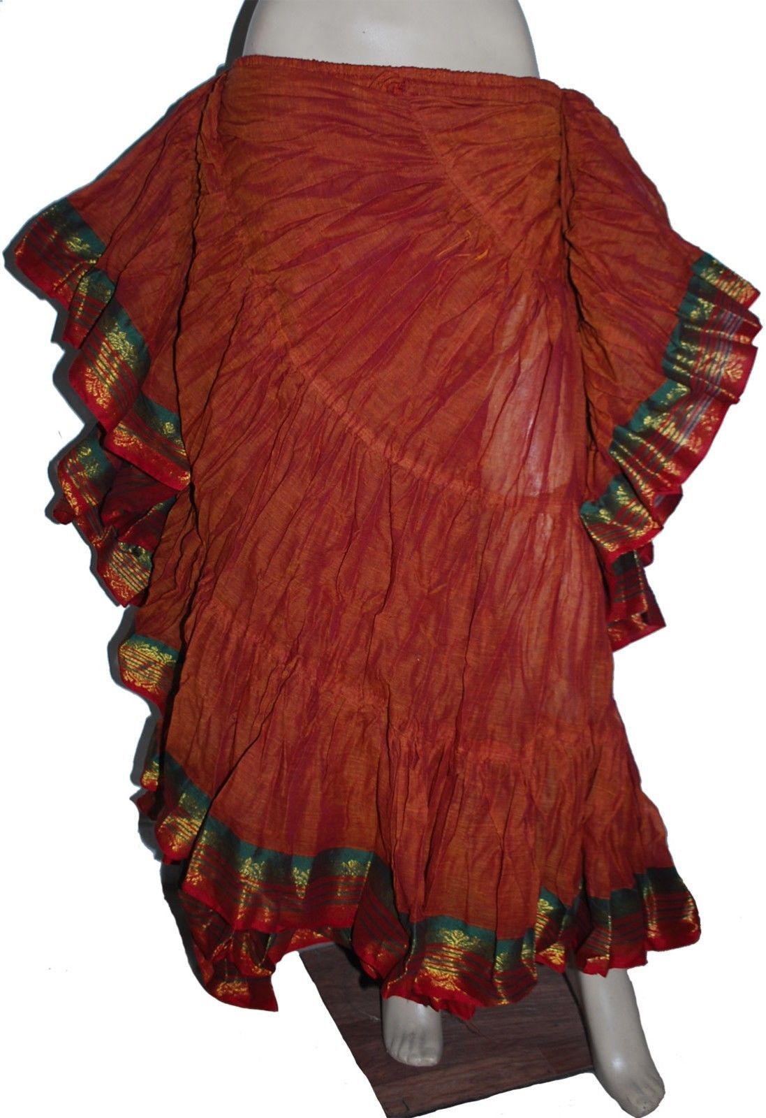 Cotton JAIPUR Tribal 25 Yard 4Tier Gypsy Skirt Belly Dance Tie /& Dye Polka Dot