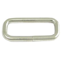 Pack Of 50 1/2 X 5/8 Inch  Nickle Plated Wire Rectangle Strap Loop . U-TY50 - $19.79