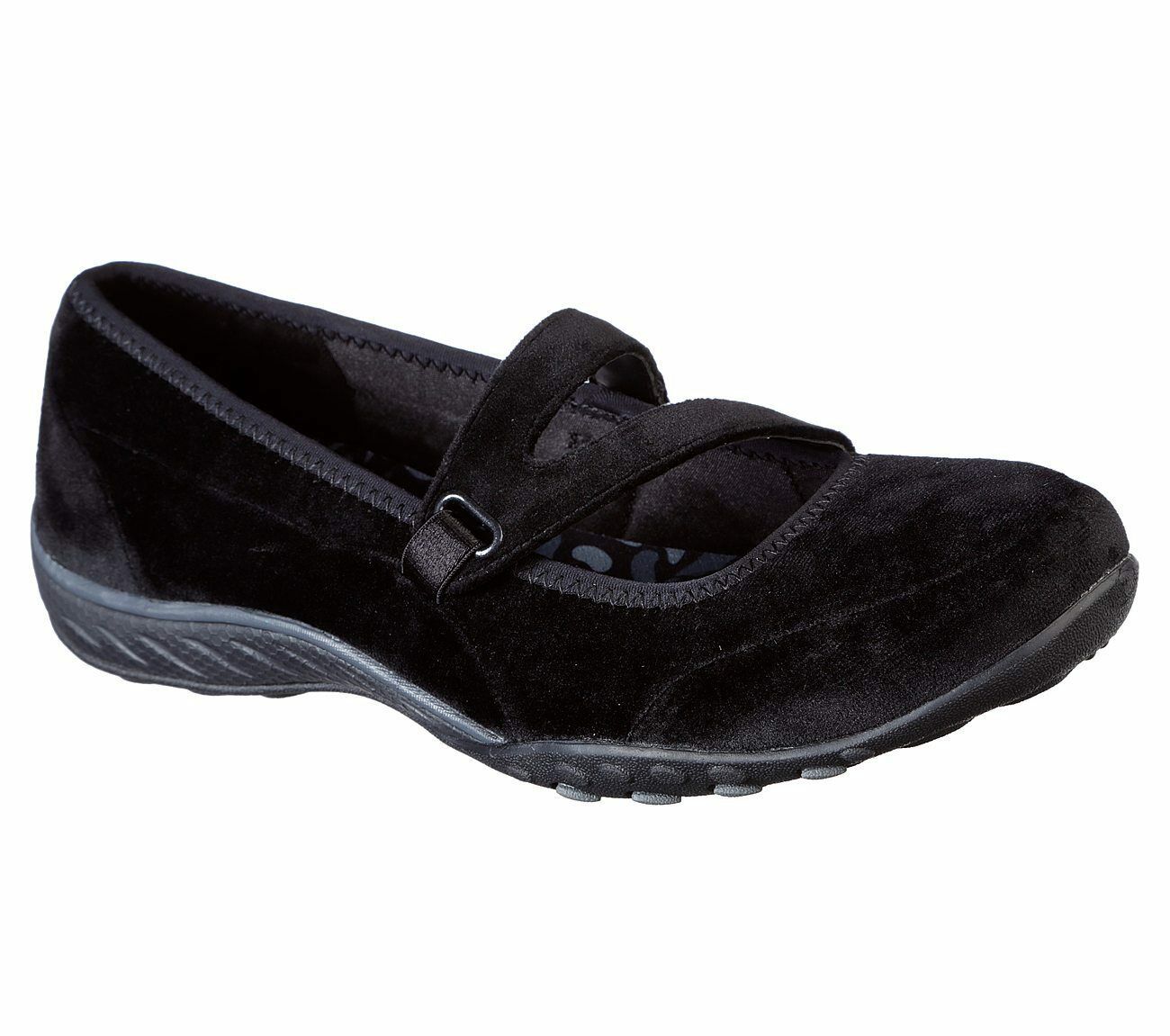 23094 Black Skechers shoe Memory Foam Women Comfort Soft Velvet Casual ...