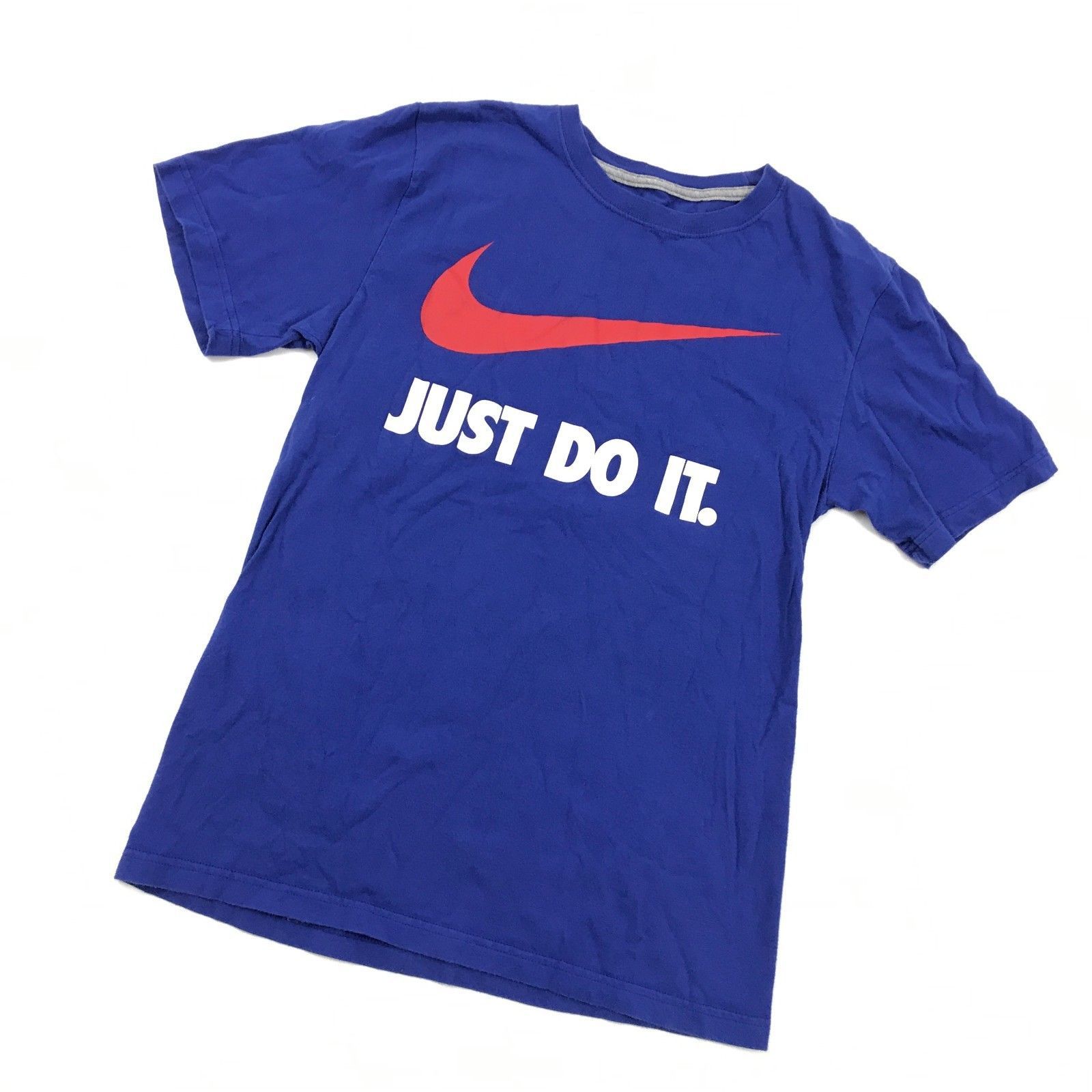 Nike Just Do It Camisa Grande Swoosh Logo Estándar Corte Normal Azul ...