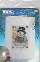 Snowman Cross Stitch Christmas Card Kit 5876 Design Works Crafts New - $5.93