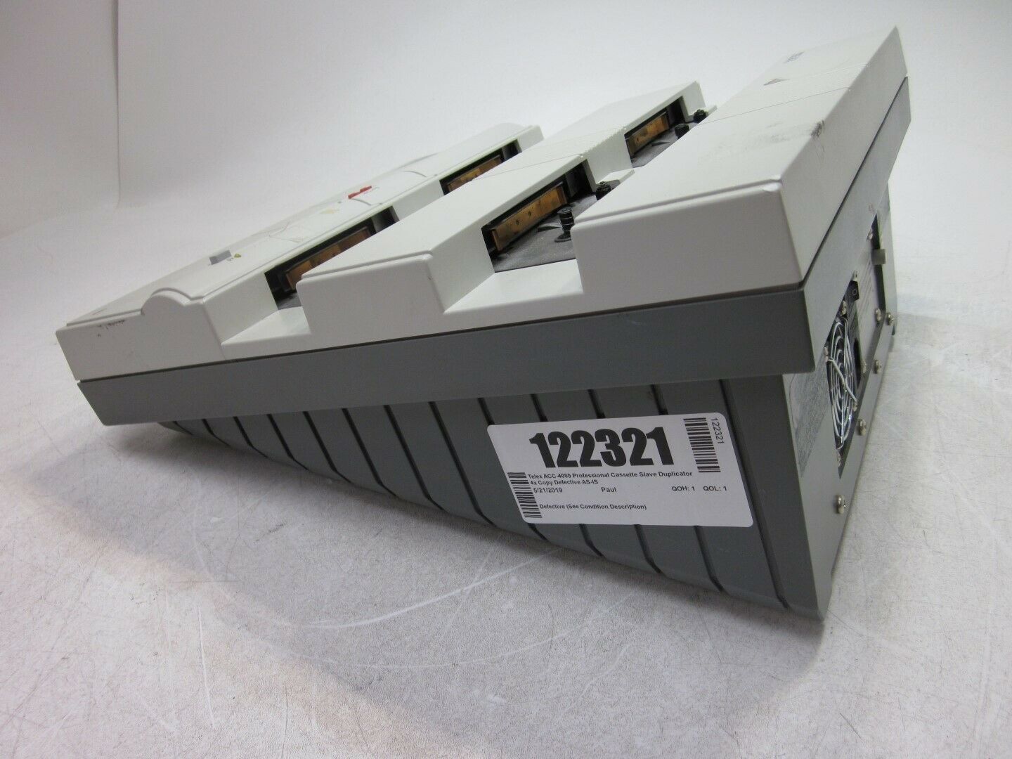Telex ACC4000 Professional Cassette Slave Duplicator 4x Copy Defective
