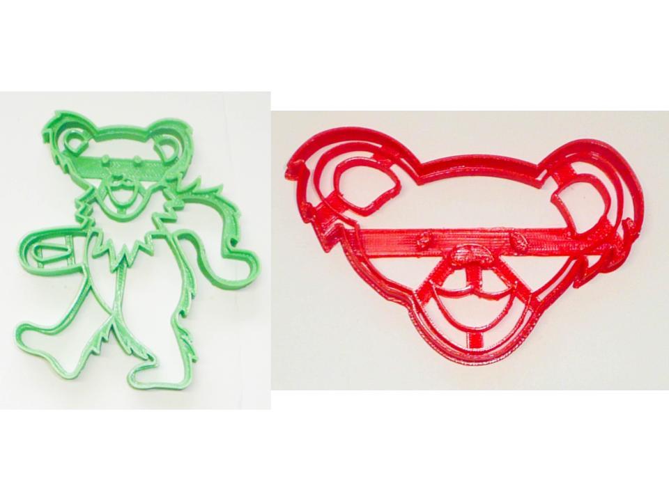 Primary image for Dancing Teddy Bears 1960s Rock Music Set Of 2 Cookie Cutters USA PR1439