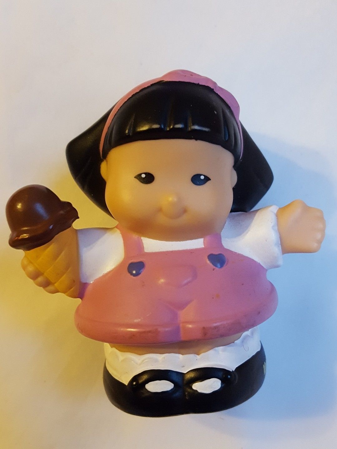 Fisher Price Little People SONYA LEE w/ Ice Cream Cone wearing pink ...