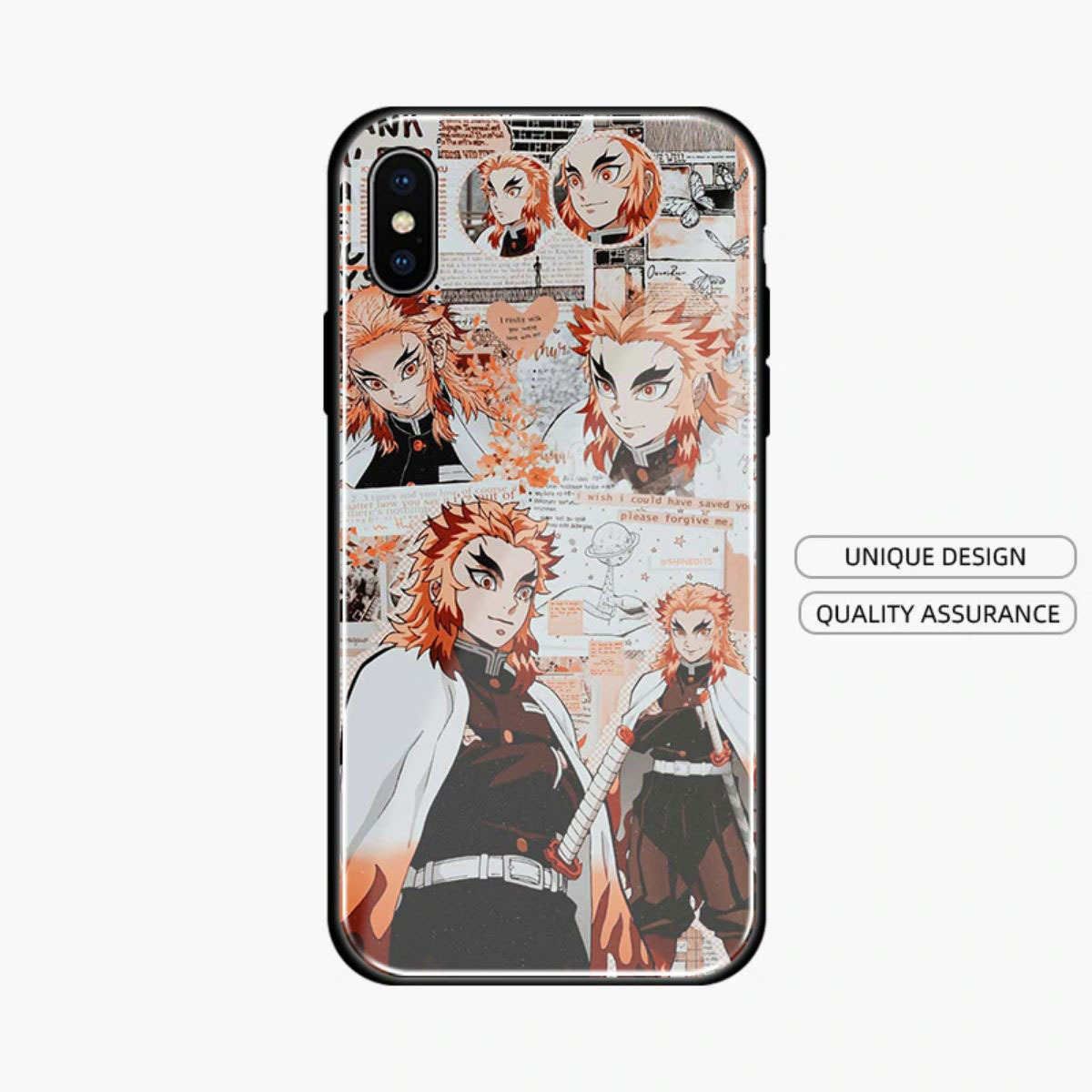 Kyojuro Rengoku Kimetsu No Yaiba Glass Phone Case For Apple iPhone XS ...