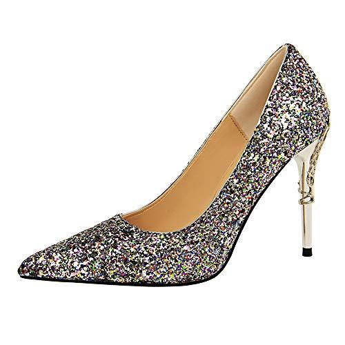 Glitter Lady Dress Shoes Women Pumps Heels Festival Party Wedding Shoes ...