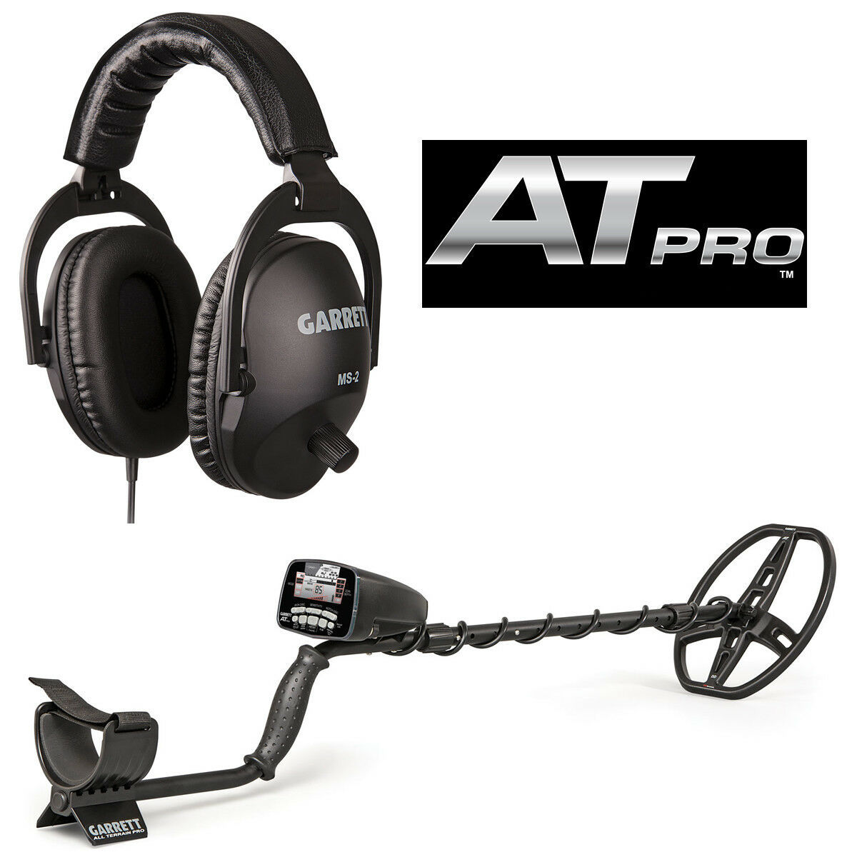 Garrett AT Pro Metal Detector MS2 & Water Headphones ProPointer AT Bag, Digger Metal Detectors