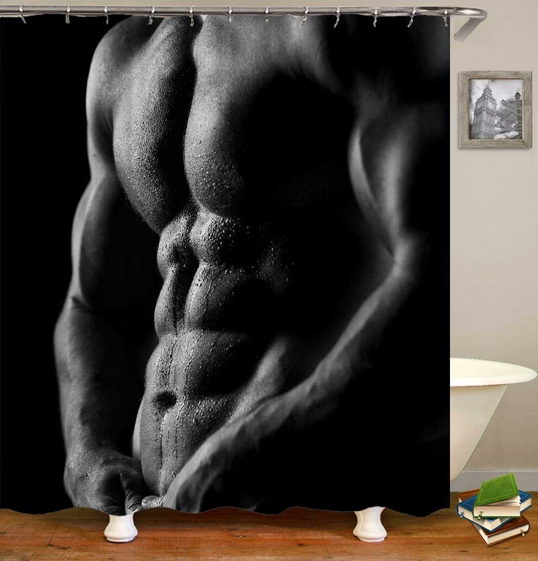 Shirtless Sexy Man Shower Curtain Shower Curtains