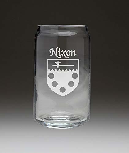 Nixon Irish Coat of Arms Beer Can Glass - Set of 4