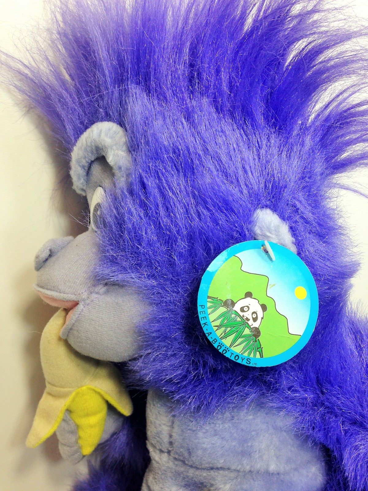 stuffed purple gorilla