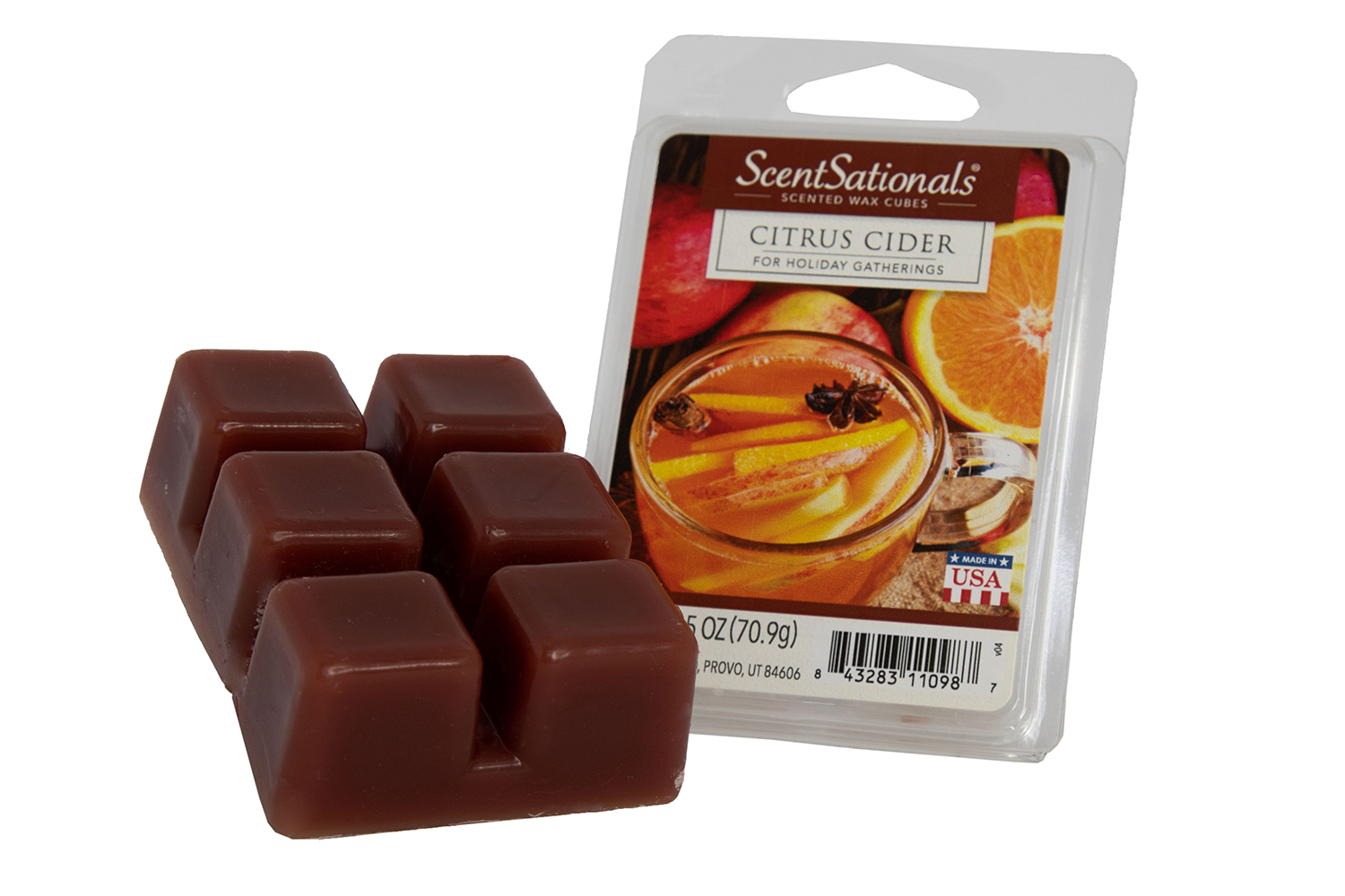 ScentSationals 2.5oz Citrus Cider Scented Fragrant Wax Melts,6 Scented