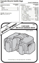 Cascade Bicycle Saddle Bags #201 Sewing Pattern (Pattern Only) gp201 - $6.00