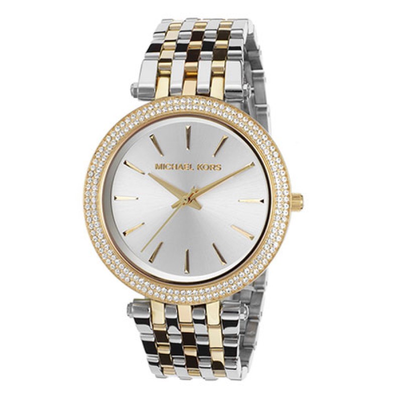 Michael Kors MK3215 Darci Silver Dial Two-Tone Women's Watch - Wristwatches