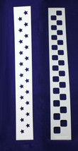 Checkerboard/Star Border Stencil Set-14 Mil Mylar-3" x 23.5  Painting/Crafts - $19.78