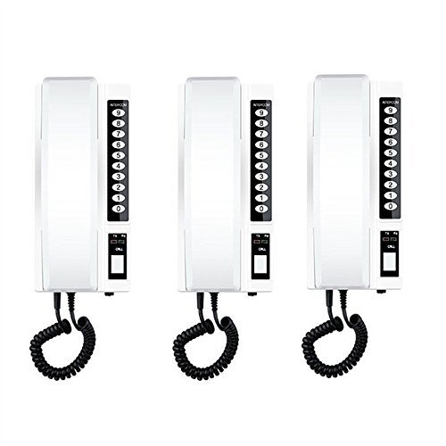 3pcs Wireless System 433Mhz Secure Interphone Handsets