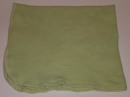 Gerber Green Waffle Knit Cotton Thermal Blanket Lovey Small Snag/Hole AS IS - $16.78