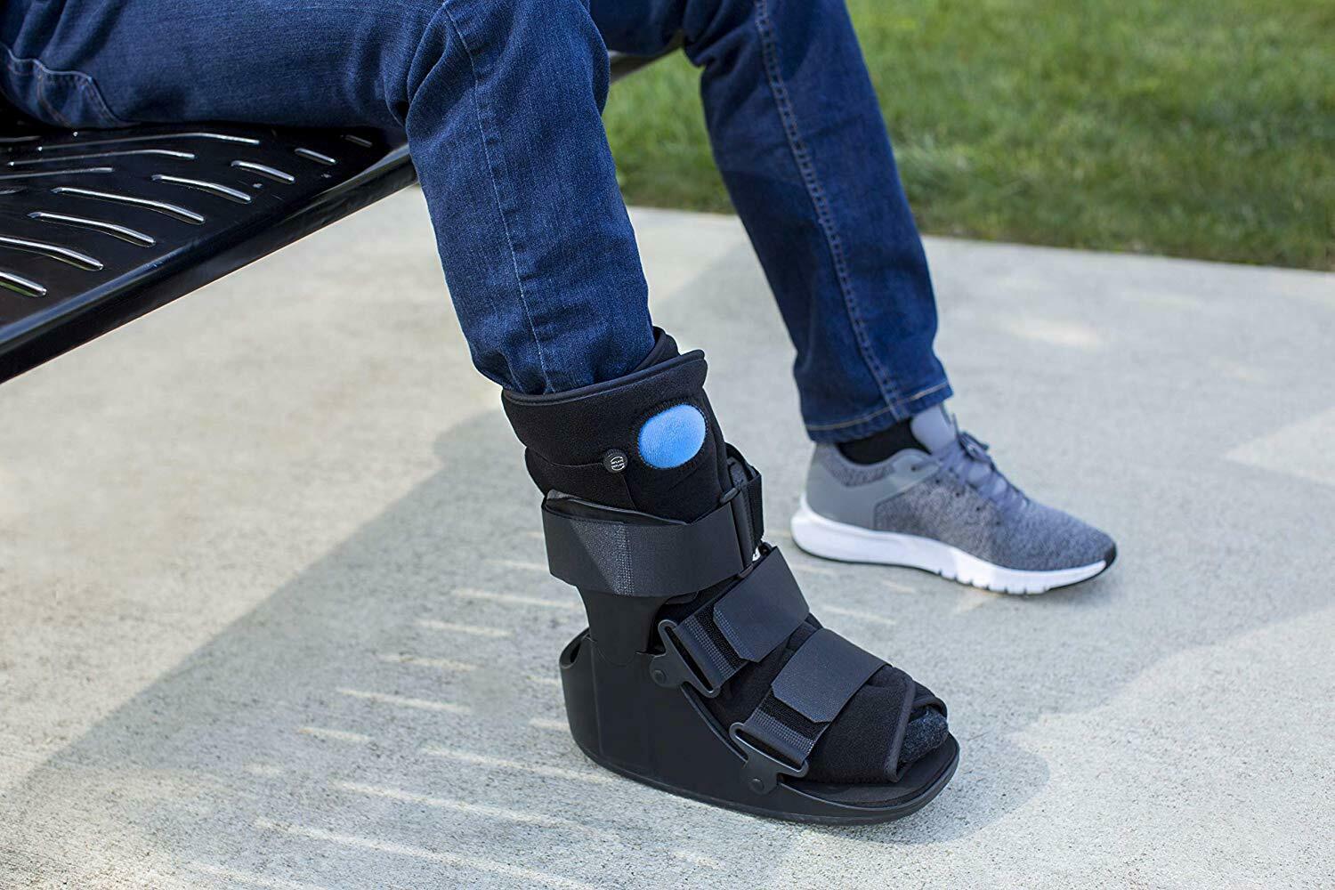 United Ortho Short Air Cam Walker Fracture Boot Large Black post-op-broken-foot-toe-fracture-medical-walking-shoe-bunion