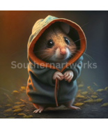 A cute little mouse in a hoodie, wall art #3 of 7 in this collection. - $1.99