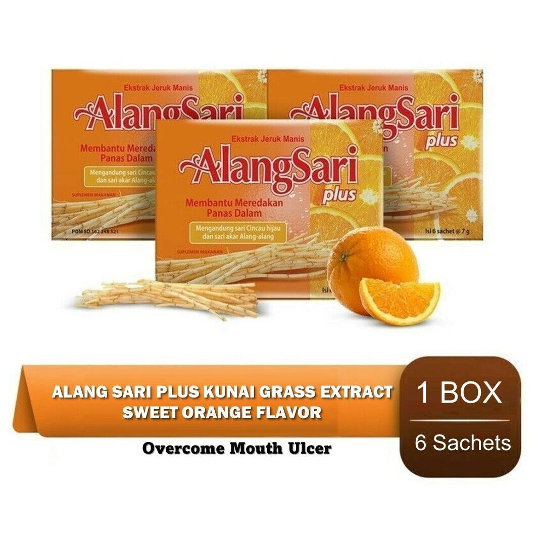SIDOMUNCUL Alangsari Orange Flavor Kunai Grass Vit C Drink for Mouth