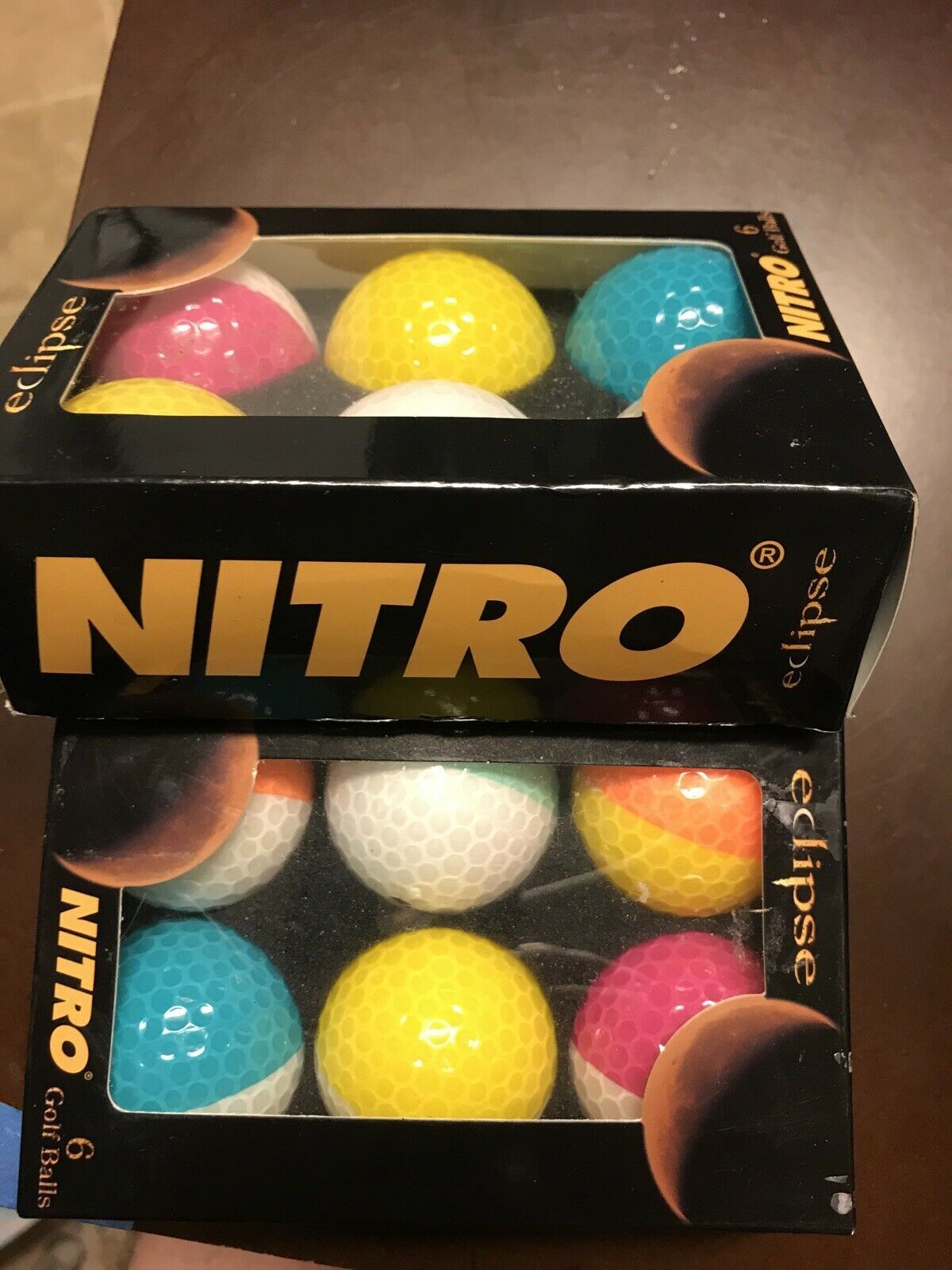 NEW Nitro Eclipse BUY1 GET ONE FREE 6 Pack TwoTone MultiColored Golf