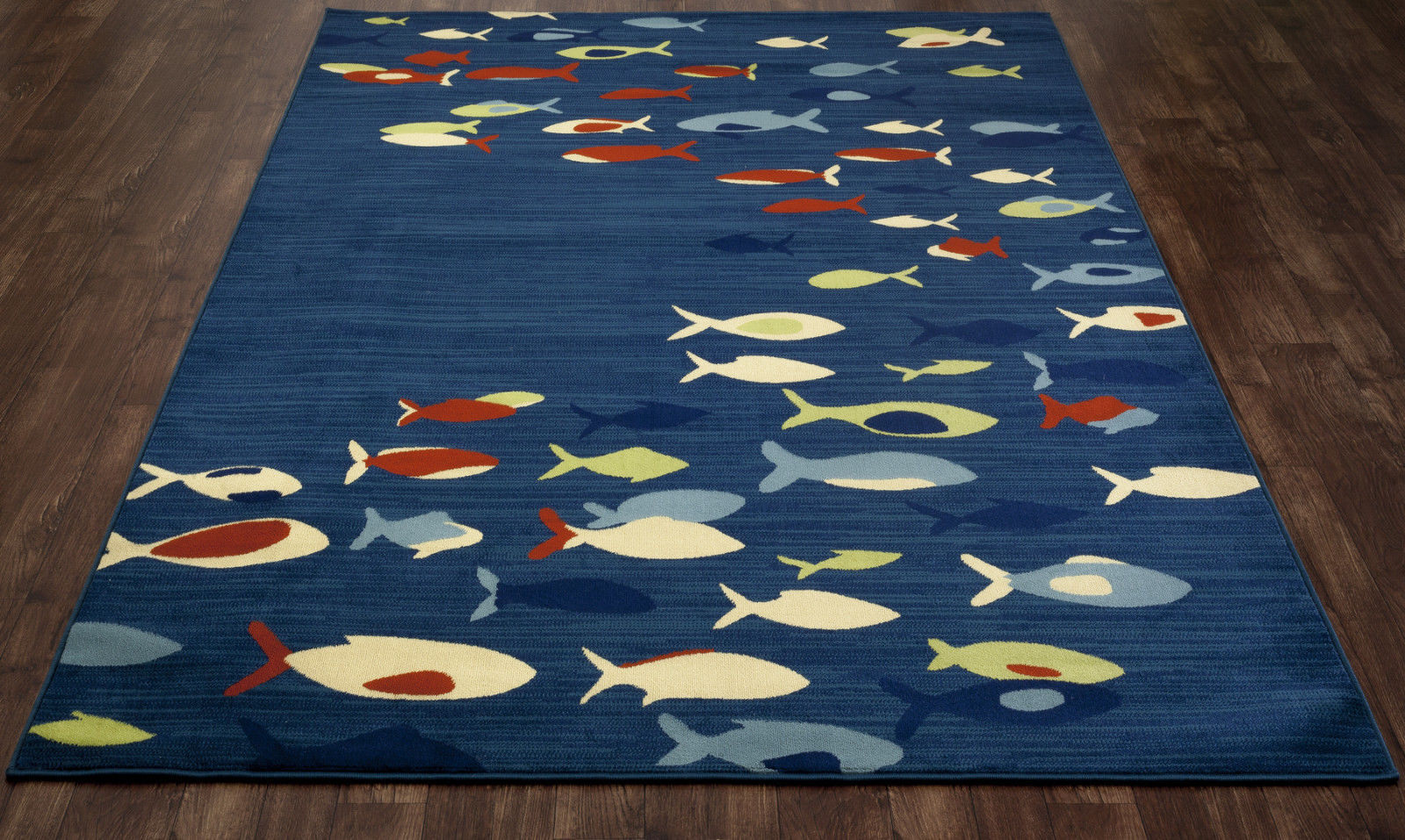 2x4 (2'7" x 3'11") Tropical Coastal Island Fish Indoor Outdoor Area Rug