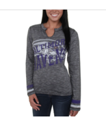 Baltimore Ravens Majestic Women&#39;s Gametime Gal V-Neck Long Sleeve T-Shir... - $19.00