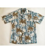Vintage Aloha Hut Hawaii Hawaiian Shirt Size M Coconut Shell Buttons Cotton - £15.83 GBP