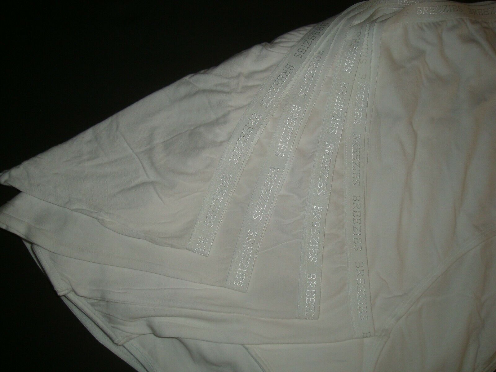 New QVC Breezies Women's Cotton Full Brief Panties Qty 4 White Size 8