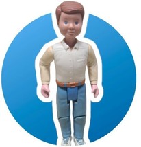 Vtg Fisher Price 1993 Loving Family Dad Man Father Doll House Figure Bends 4PB