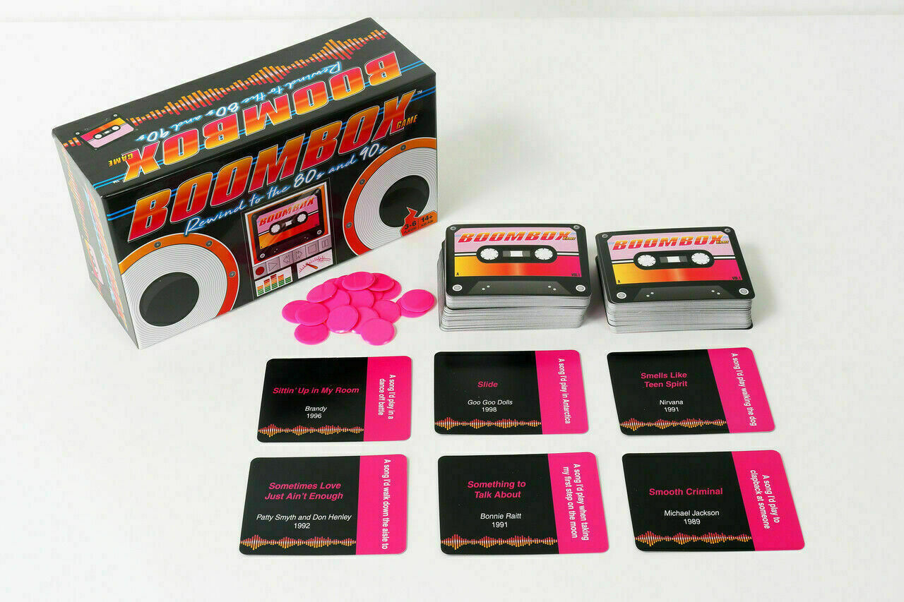 Brand NEW Sealed BoomBox Game age Rewind to the 80's and 90's Card Game