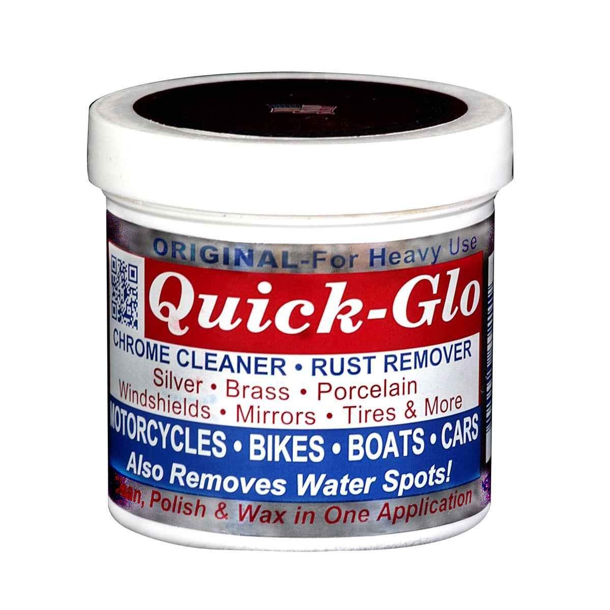 Quick Glo Chrome Cleaner 8 ouces. Jar Lubrication & Cleaning