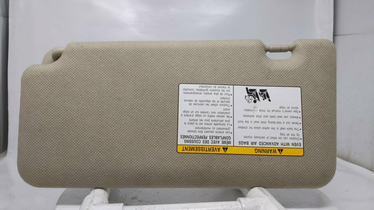 2011 Nissan Versa Passenger Right Sun Visor Sunvisor Beige W309a Sun