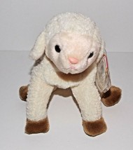 Ty Beanie Baby Ewey Plush 7in Lamb Sheep Stuffed Animal Retired with Tag... - $9.99