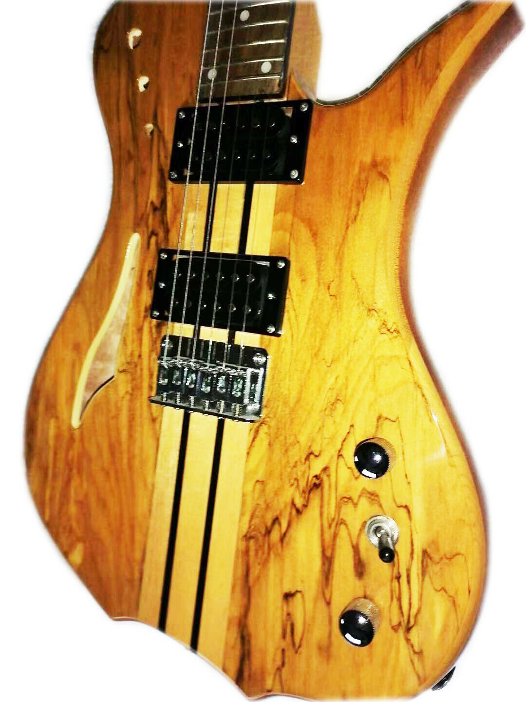 Electric Guitar 6 String Guitar With Semihollow Body locking tuner