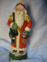 Vaillancourt Folk Art Ornate European Father Christmas Sack & Tree Signed  image 1