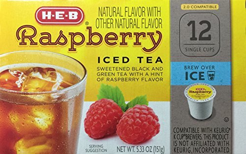 Raspberry Iced Tea Single Serve Compatible with Keurig K-Cup Brewers - 12 count